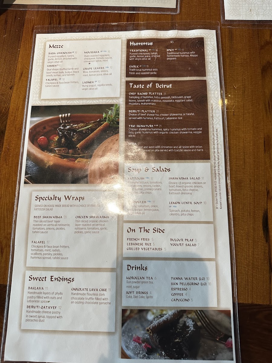 Menu Kareem's Lebanese Kitchen-3