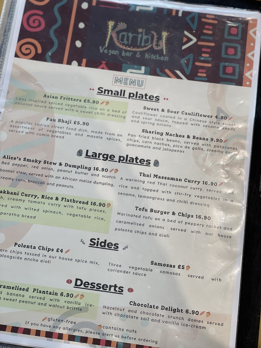 Menu Karibu Vegan Bar & Kitchen @ No23 Stroud-6