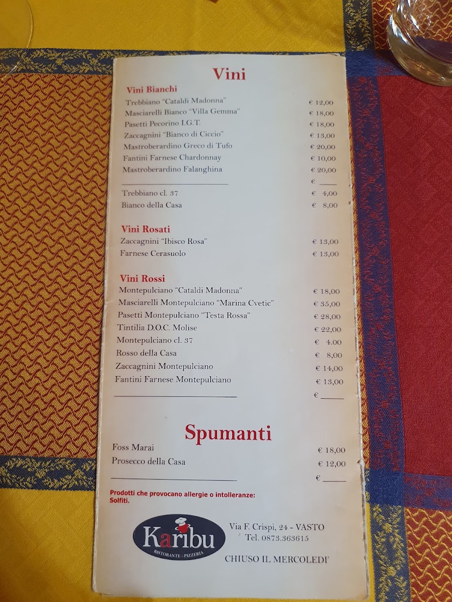 Menu Karibu-5