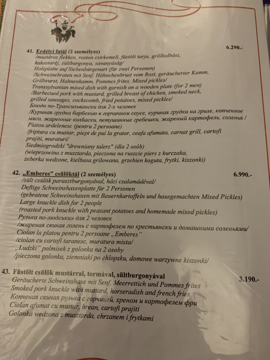 Menu Karikás Hotel És Étterem-10