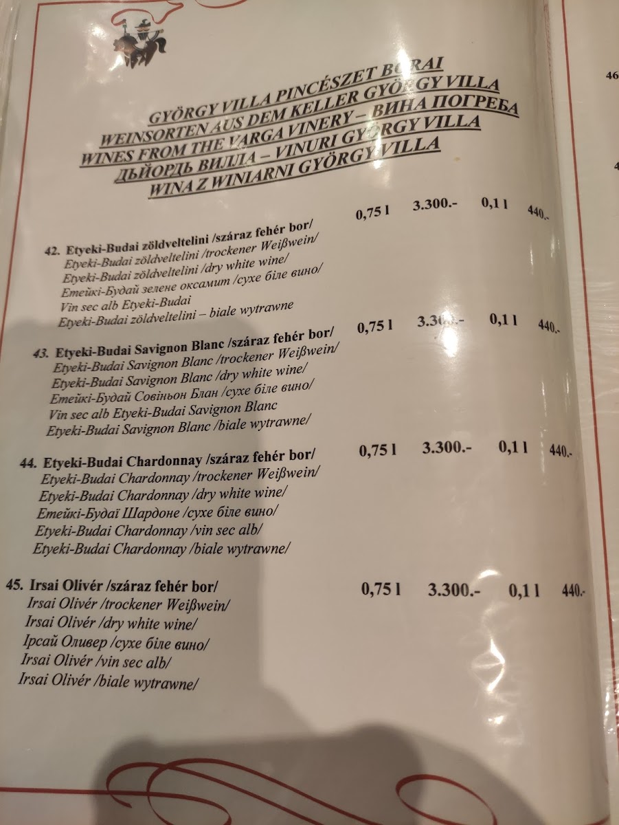 Menu Karikás Hotel És Étterem-2