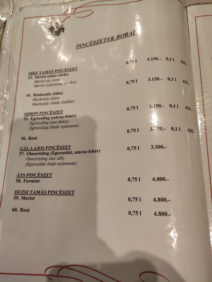 Menu Karikás Hotel És Étterem-5