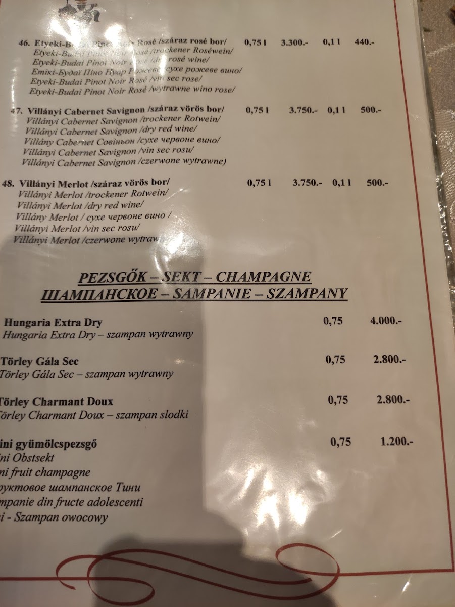 Menu Karikás Hotel És Étterem-9