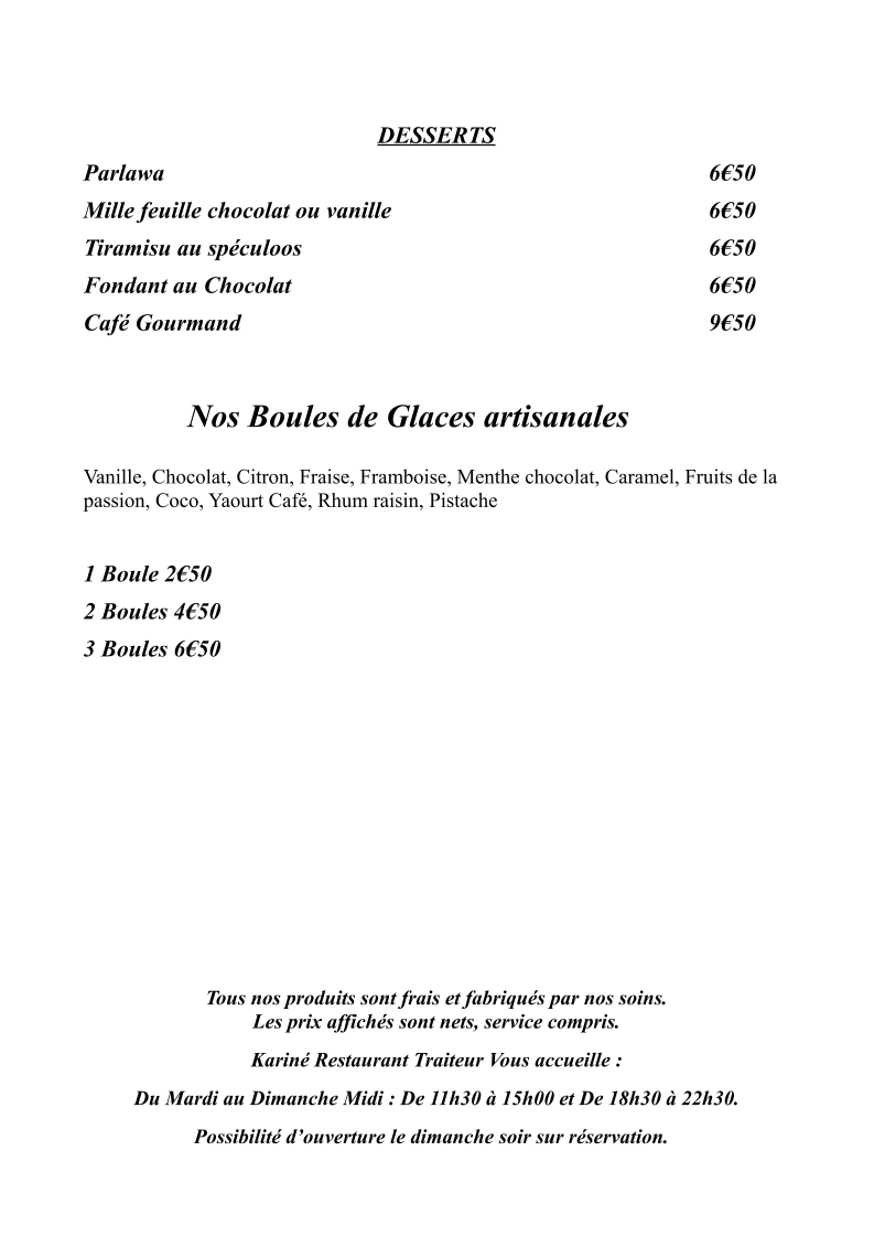 Menu Kariné Restaurant Traiteur-3