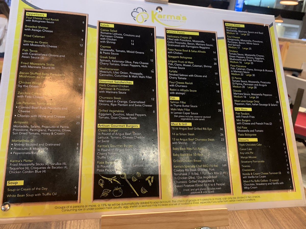 Menu Karma's Wine Bar & Beer Garden-10