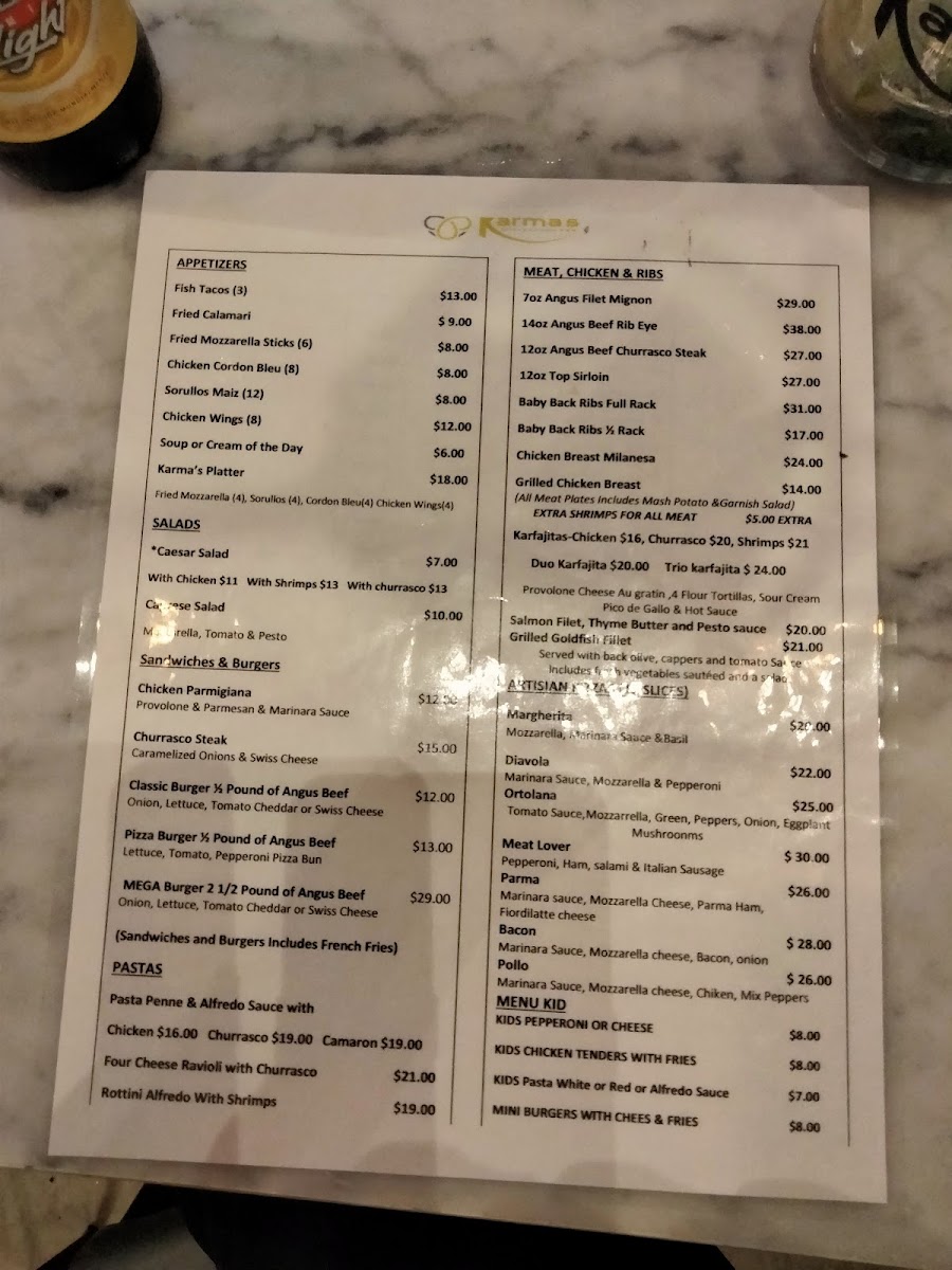 Menu Karma's Wine Bar & Beer Garden-8