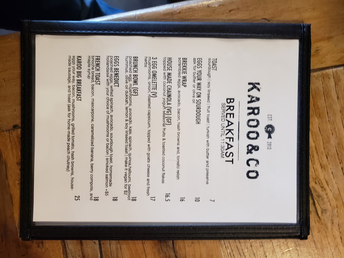 Menu Karoo & Co (Wahroonga)-7