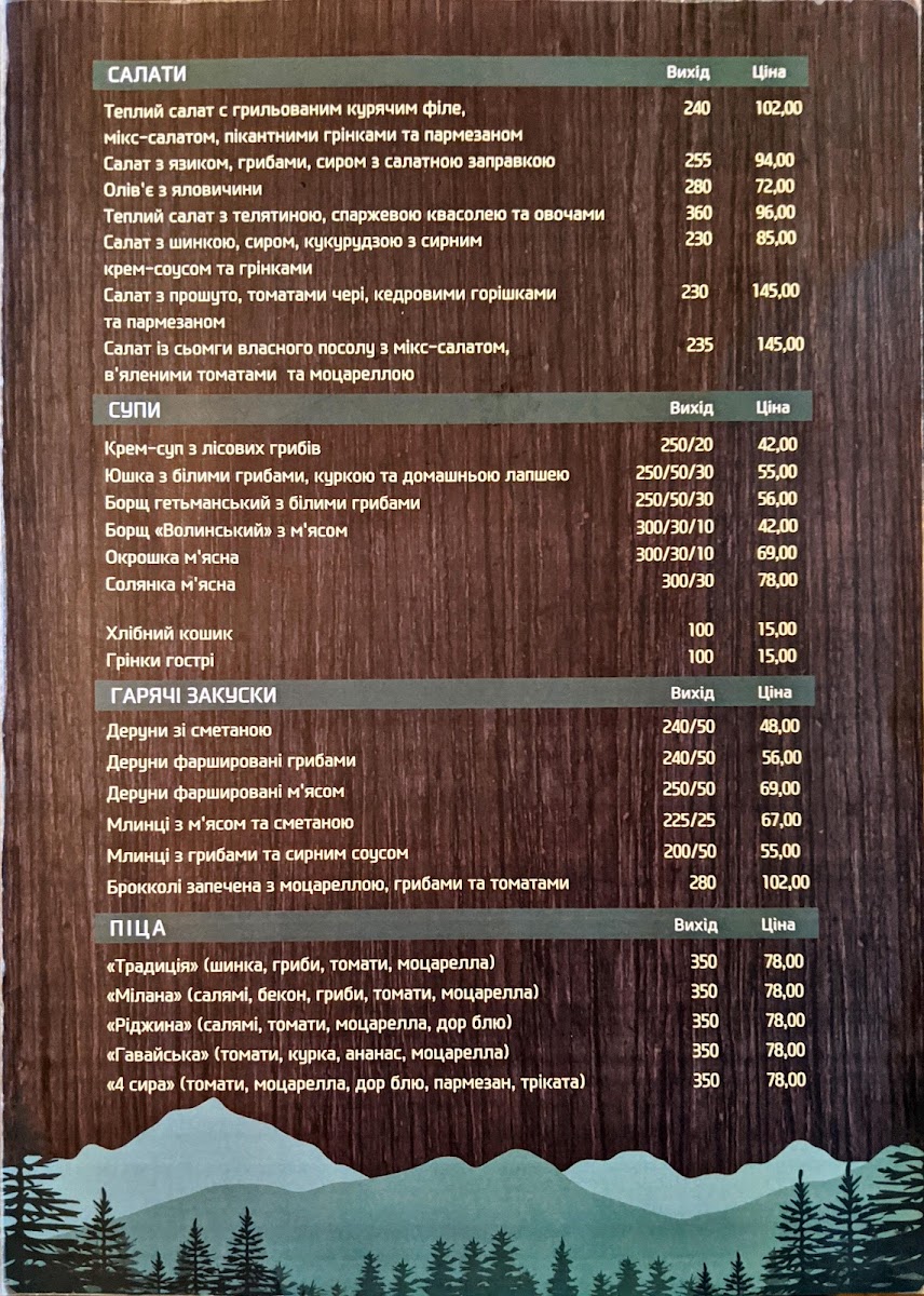 Menu Karpatska Kolyba-5
