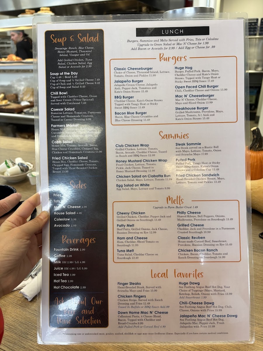 Menu Kate's Country Kitchen-1