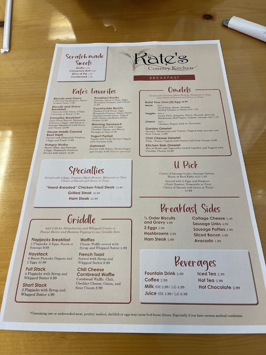 Menu Kate's Country Kitchen-3
