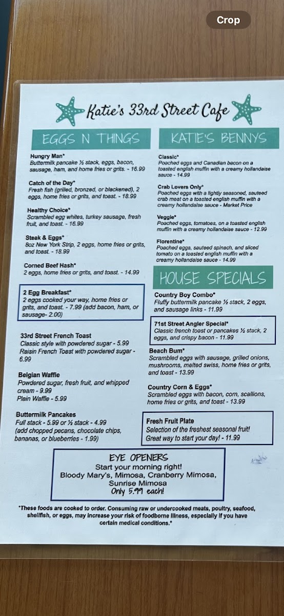 Menu Katie's 33Rd Street Cafe-1