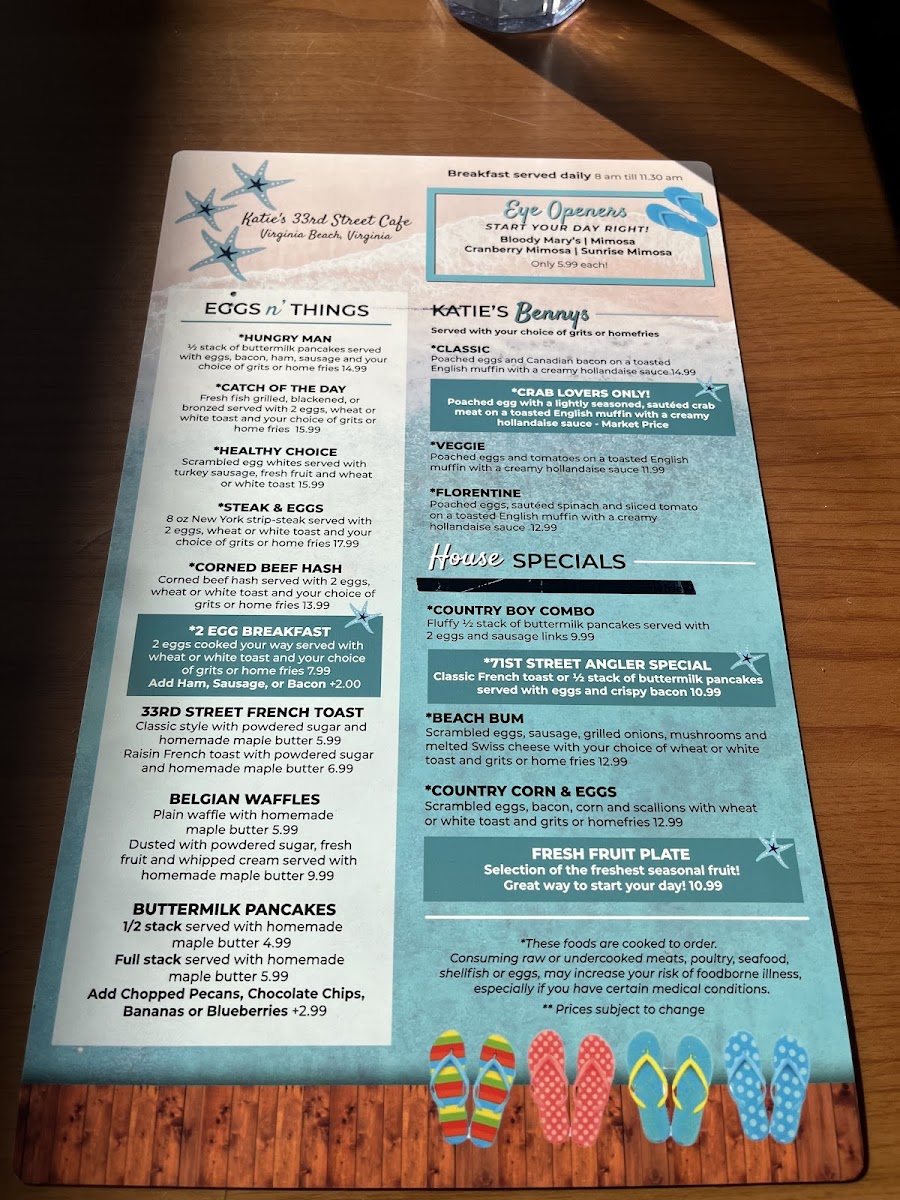 Menu Katie's 33Rd Street Cafe-10