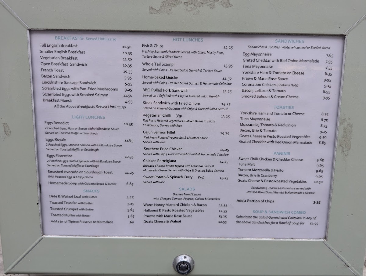 Menu Kavanaghs Cafe & Tea Rooms-1