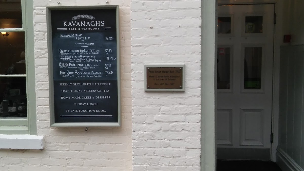 Menu Kavanaghs Cafe & Tea Rooms-7