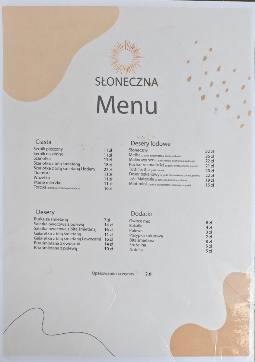 Menu Kawiarnia Słoneczna-1