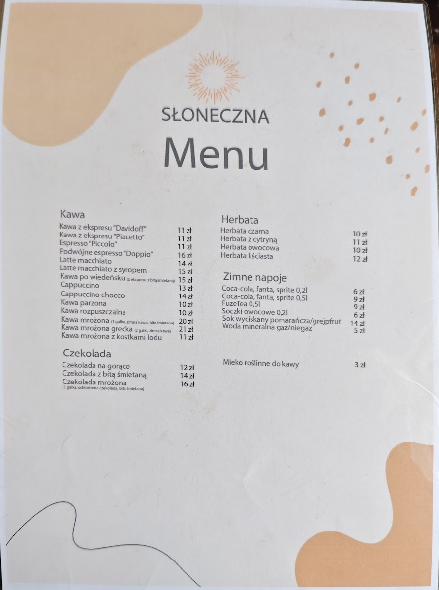 Menu Kawiarnia Słoneczna-2