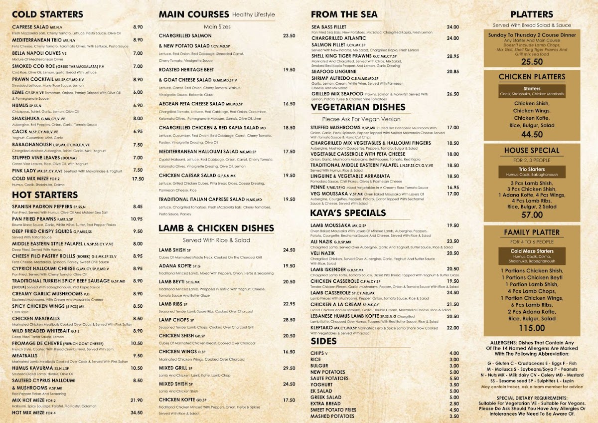Menu Kaya Meze Bar-1