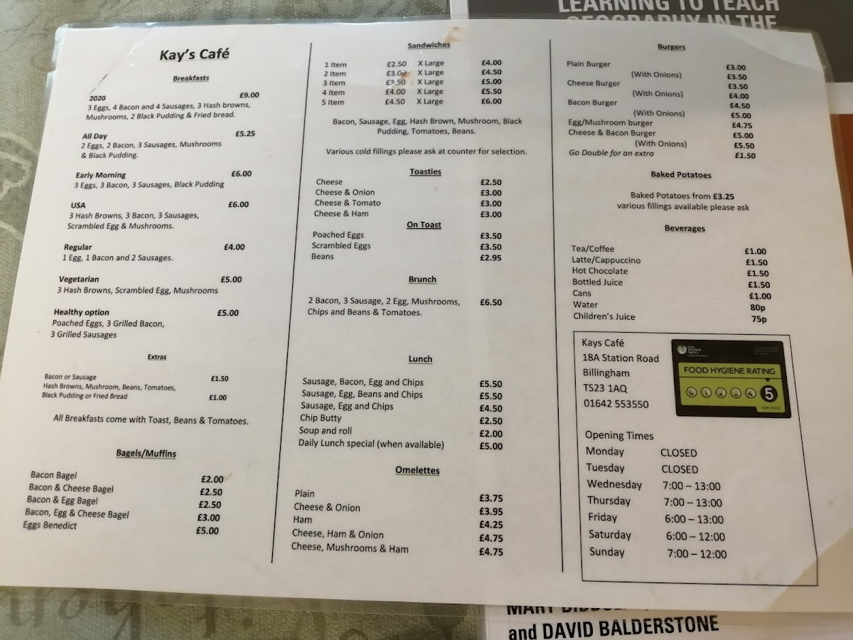 Menu Kay's Cafe-1