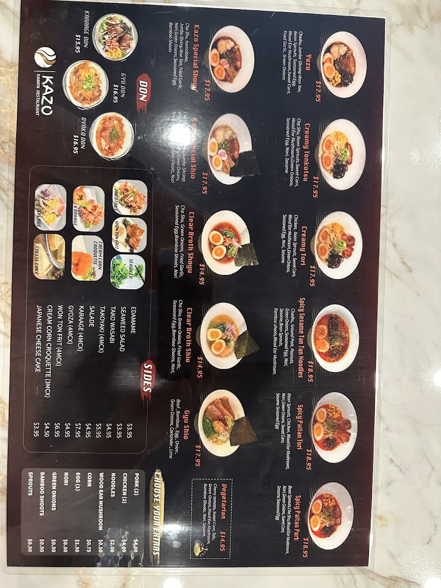 Menu Kazo Ramen Mont-Royal-7