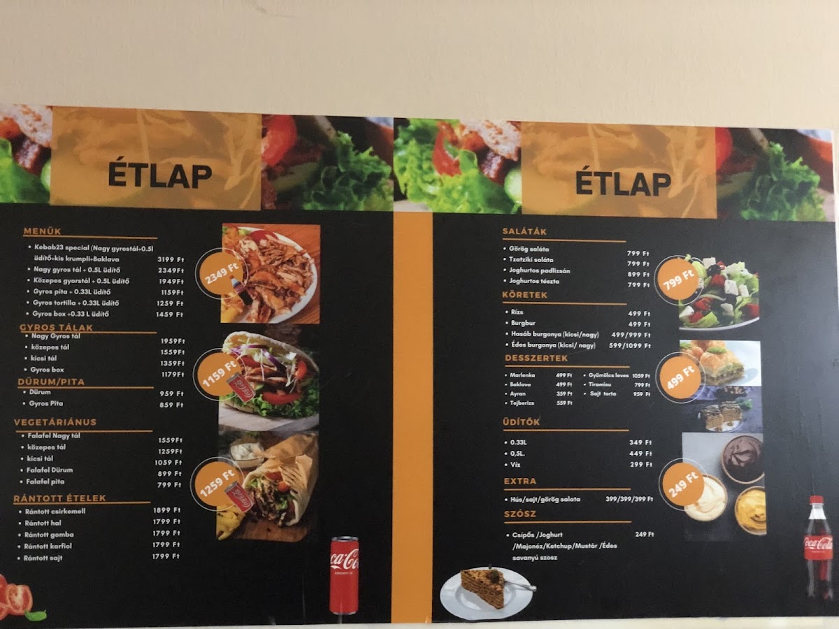 Menu Kebab 23 Soroksár-2