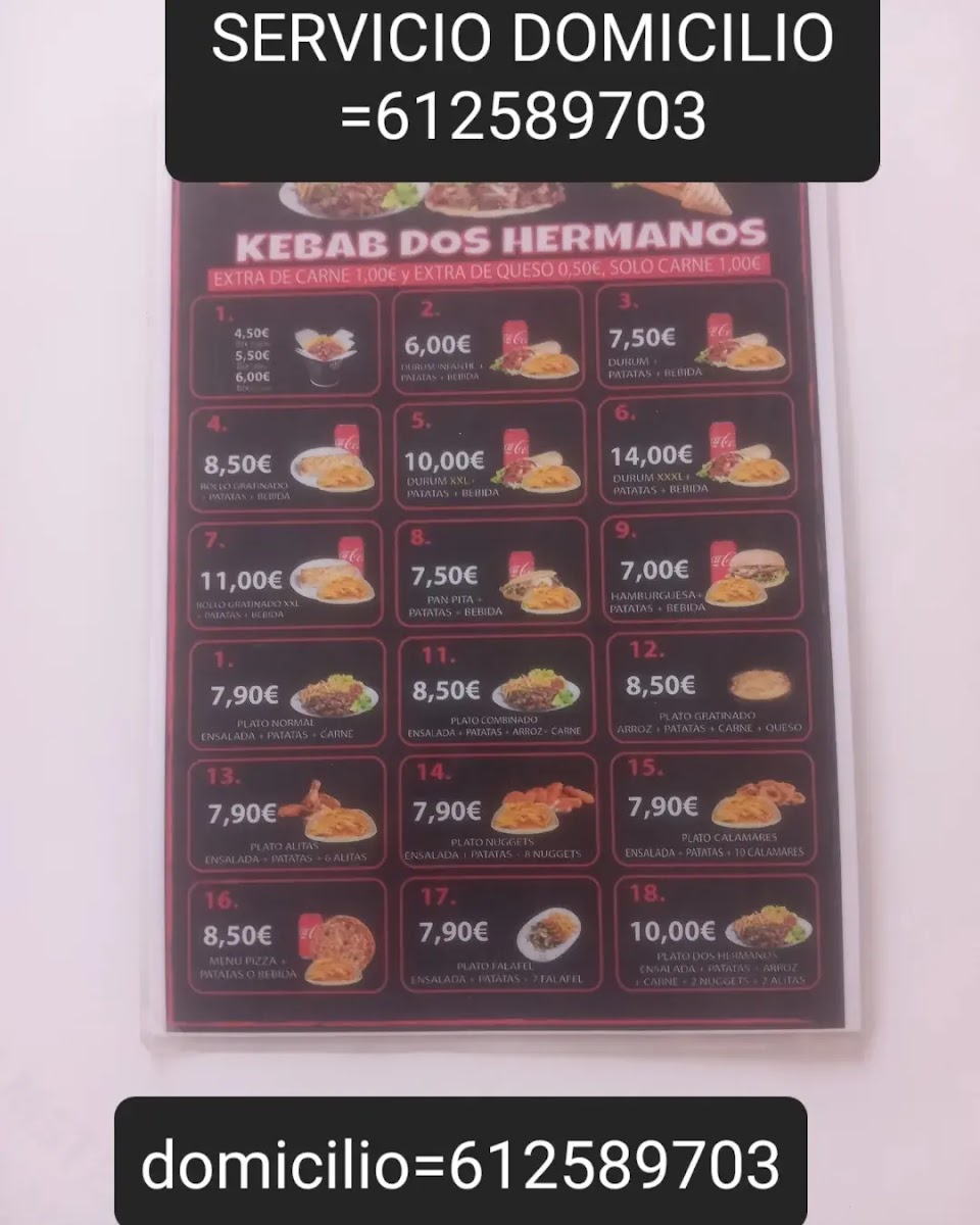 Menu Kebab Y Pizzeria Dos Hermanos-1