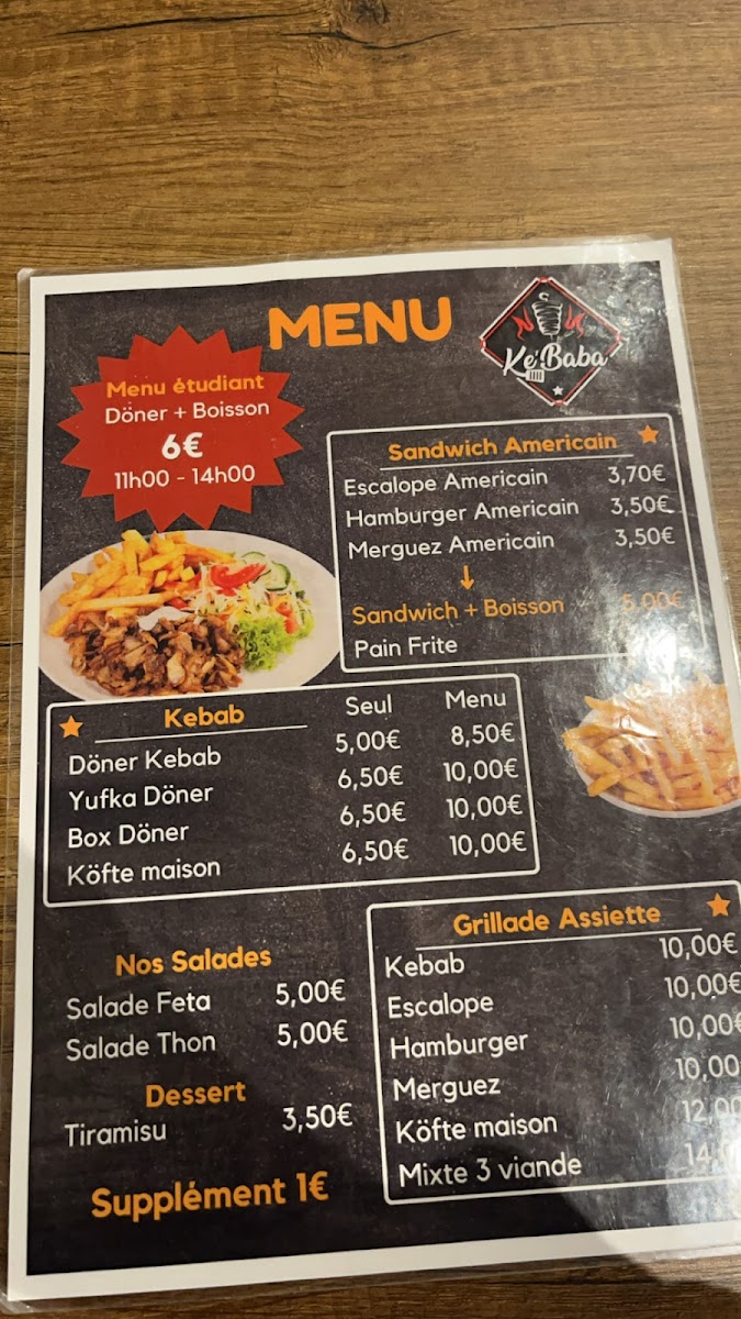 Menu Kebaba - & Döner À Mulhouse-1