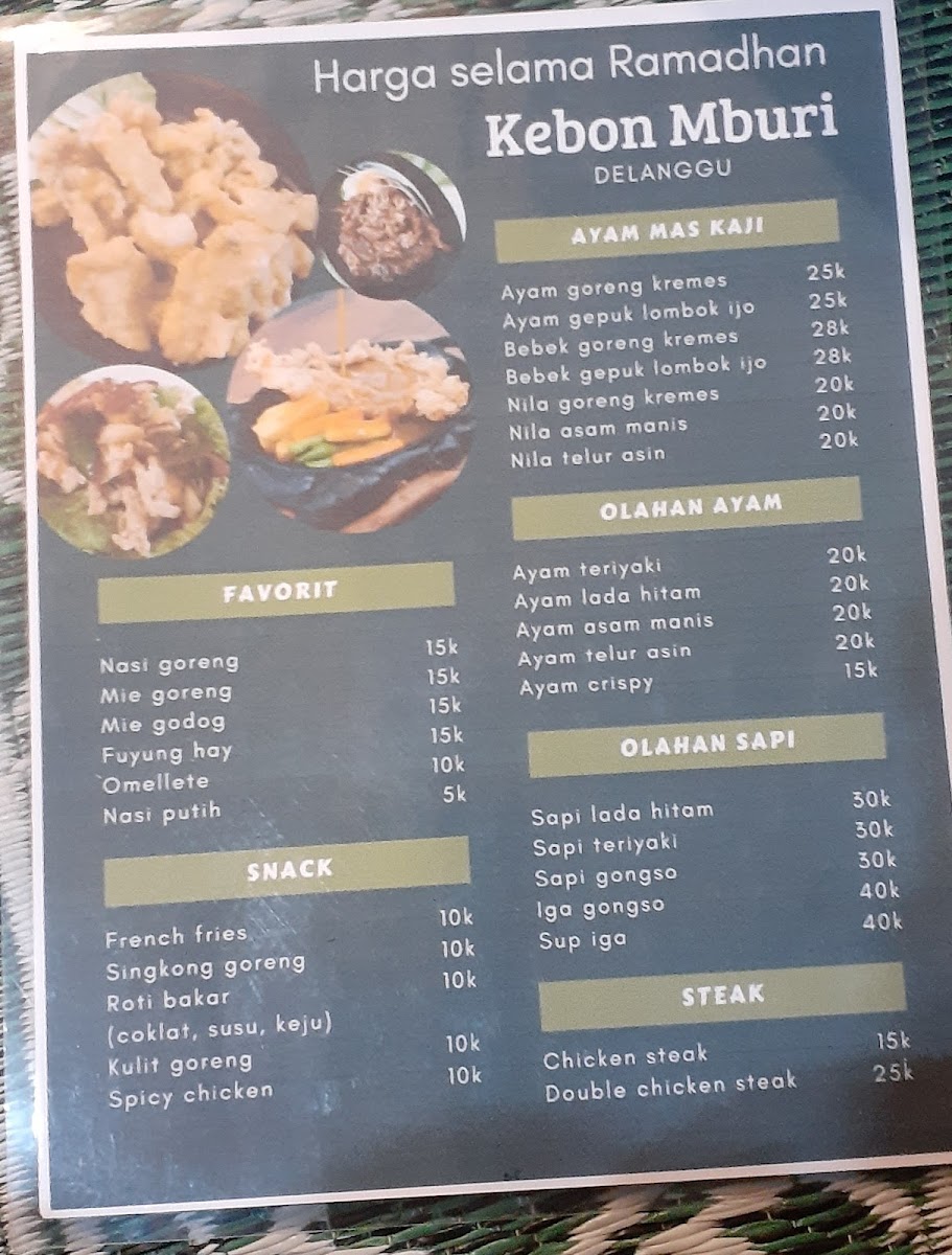 Menu Kebon Mburi Delanggu-3