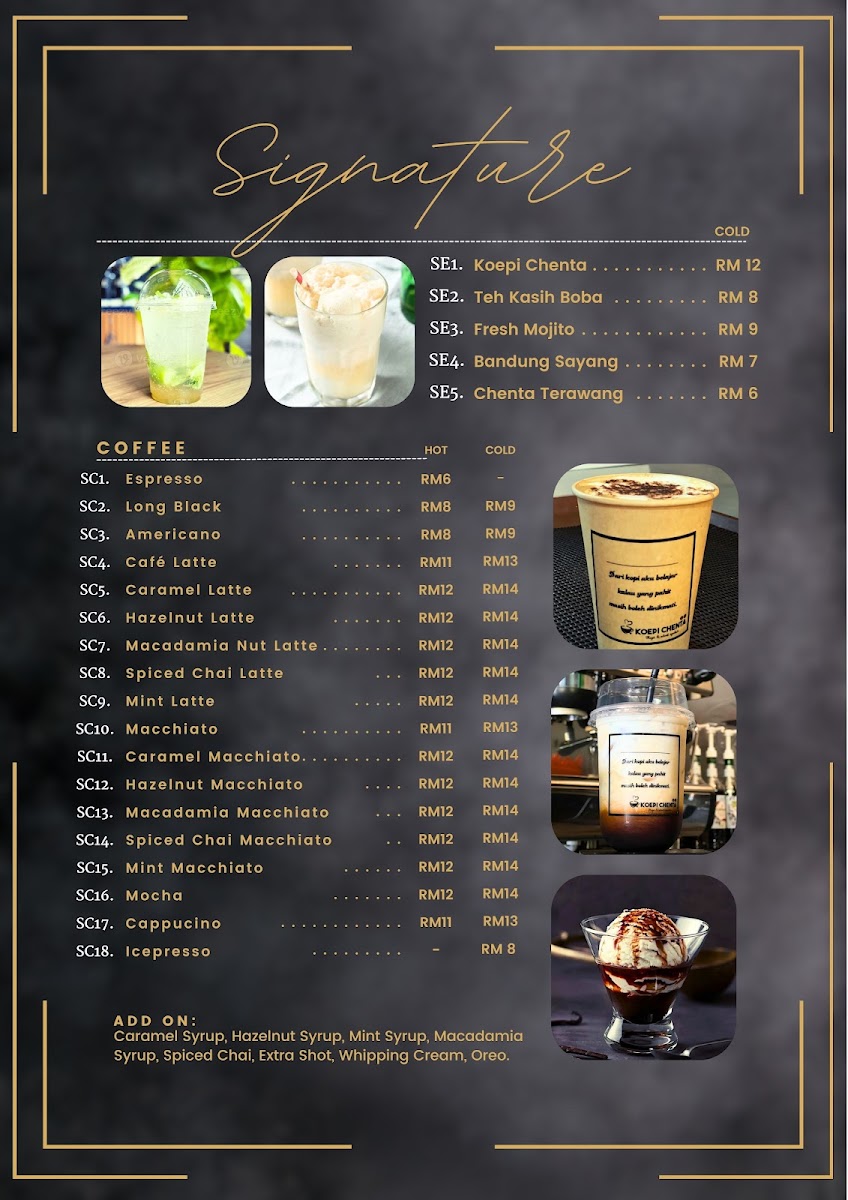 Menu Kedai Makan R&r Koepi Chenta Cafe-5