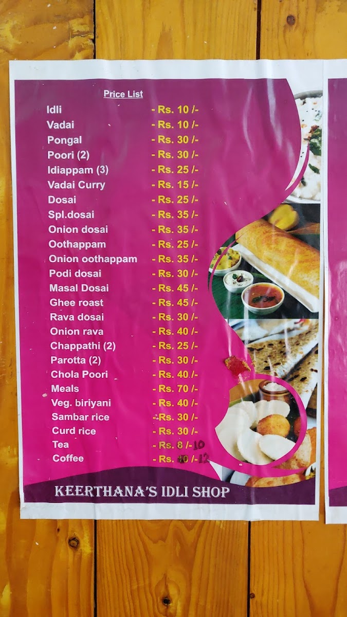 Menu Keerthana's Idli Shop-5