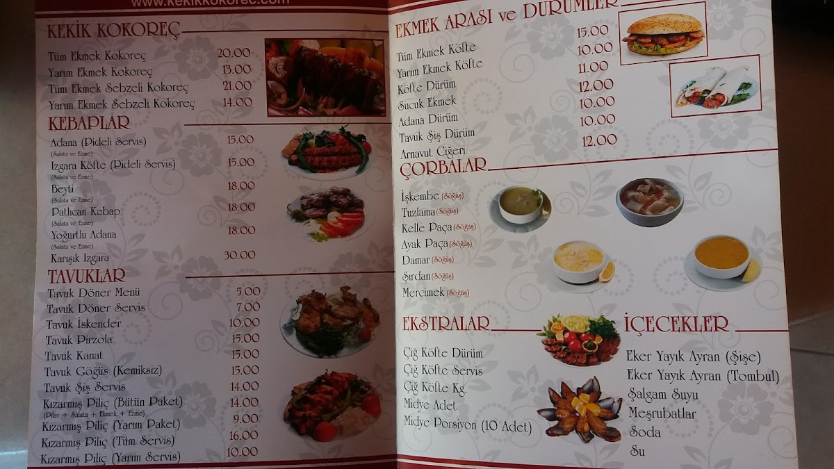 Menu Kekik Kokoreç(Incirli/keçiören)-1
