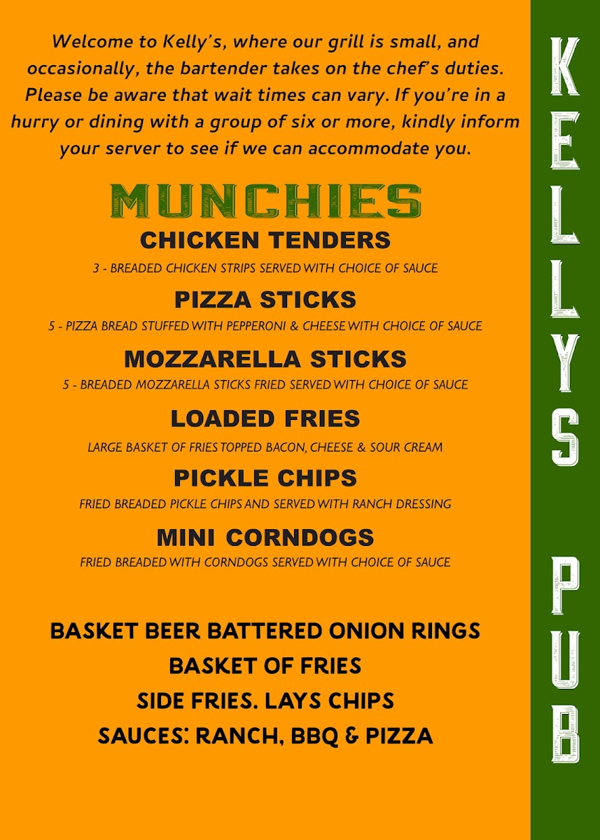 Menu Kelly's Irish Pub-1