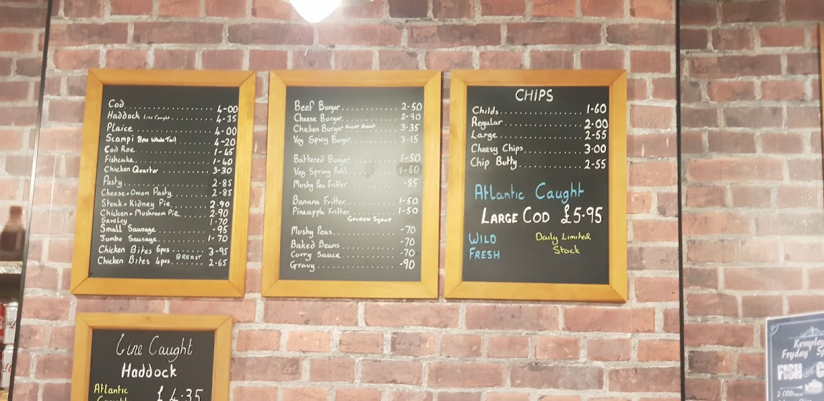Menu Kempley's Catch-1