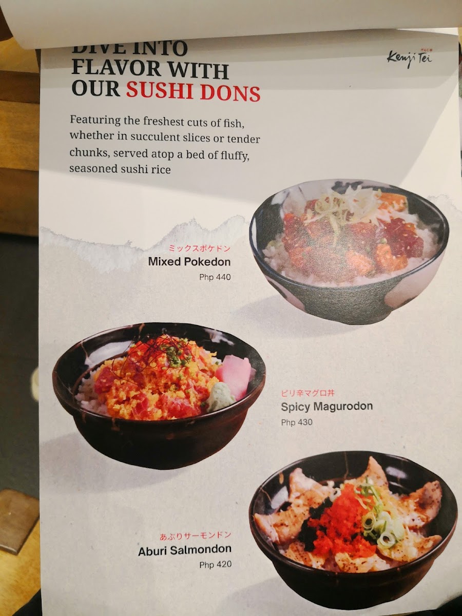 Menu Kenji Tei - Alabang Town Center-9