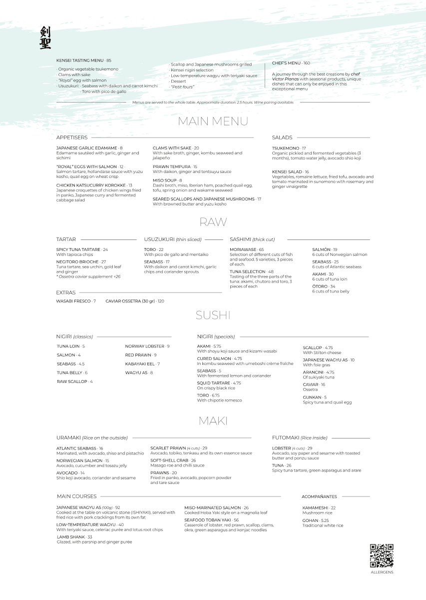 Menu Kensei | Sushi & Japanese Cuisine-2