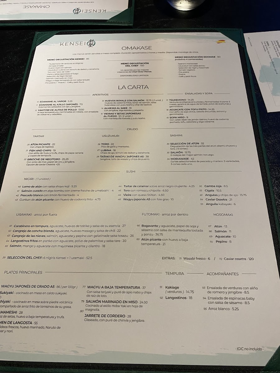 Menu Kensei | Sushi & Japanese Cuisine-6