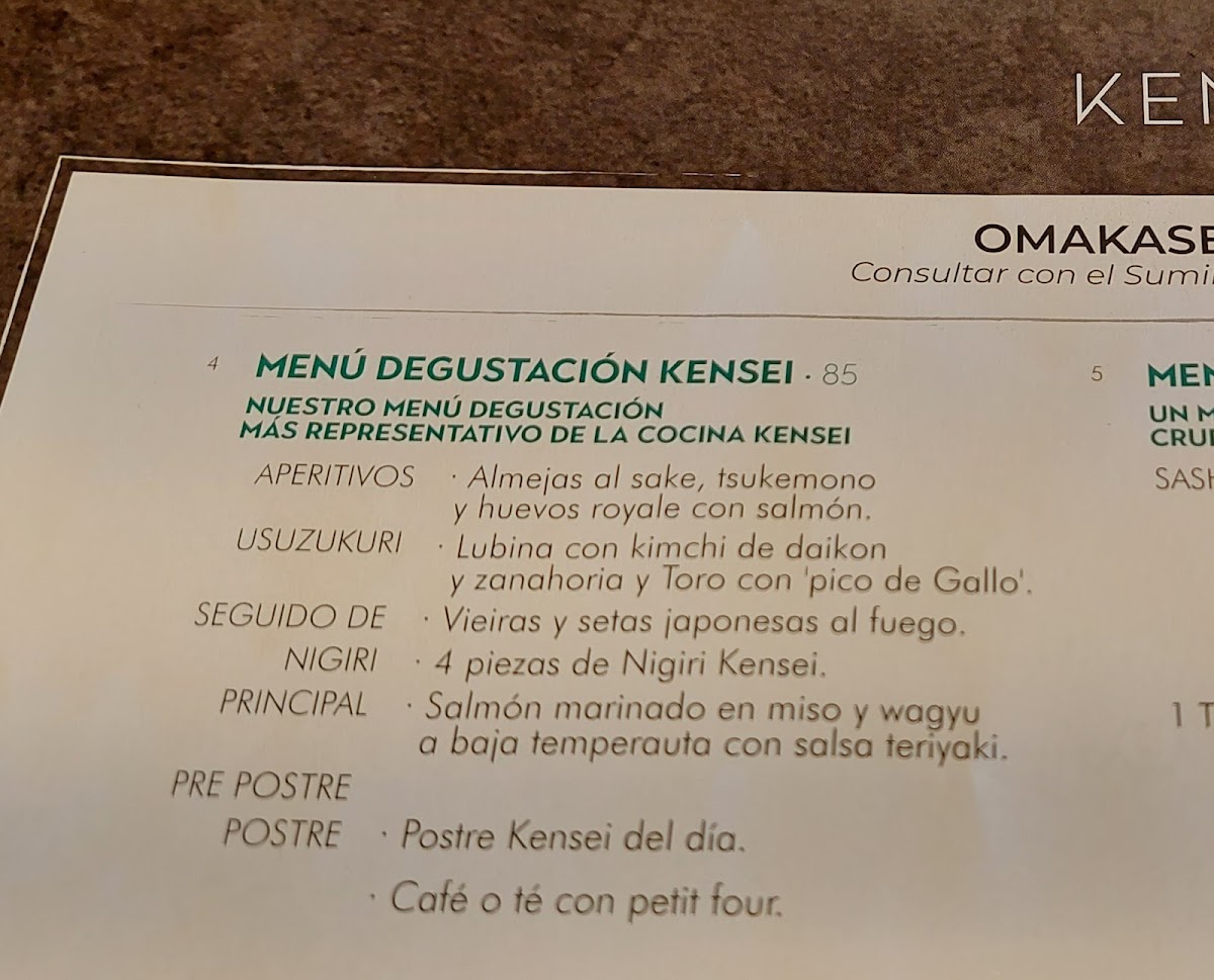 Menu Kensei | Sushi & Japanese Cuisine-8