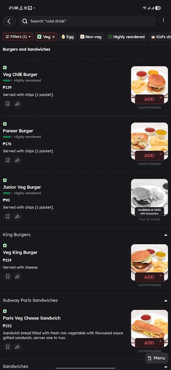 Menu Kent's-4
