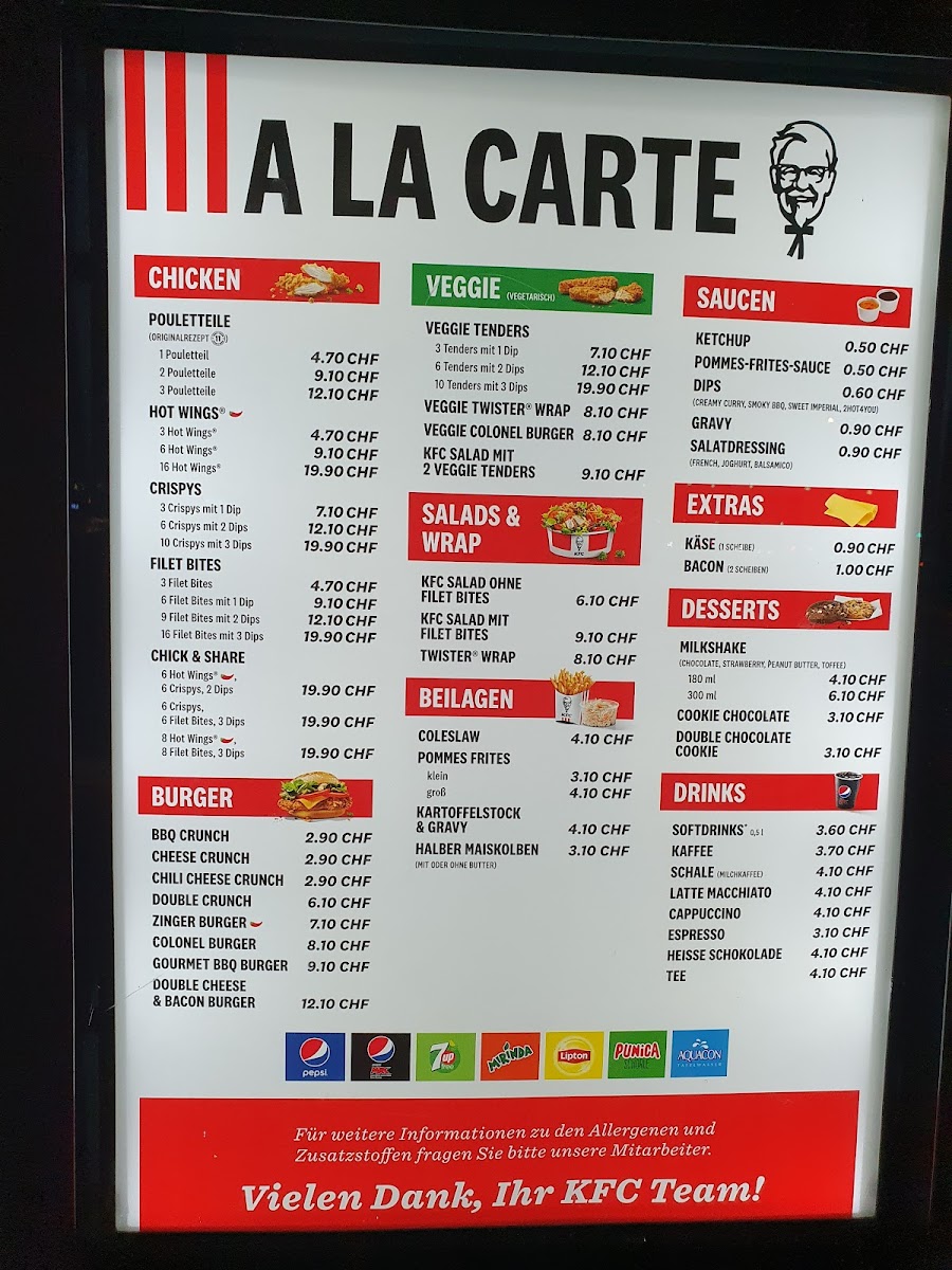 Menu Kentucky Fried Chicken-1