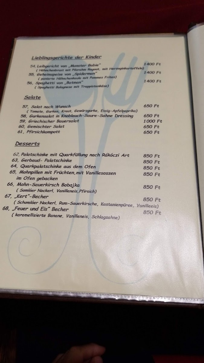 Menu Kert Étterem Caffé & Grill-5
