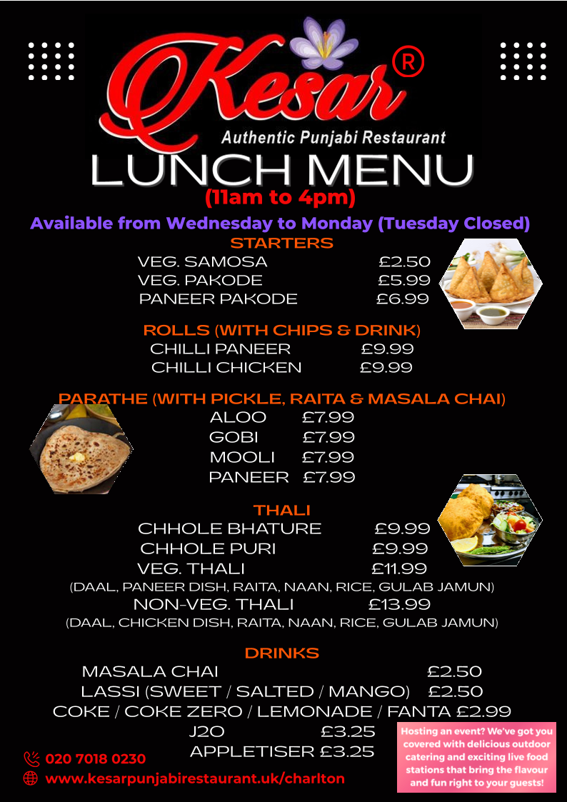 Menu Kesar Punjabi Restaurant - Charlton-6