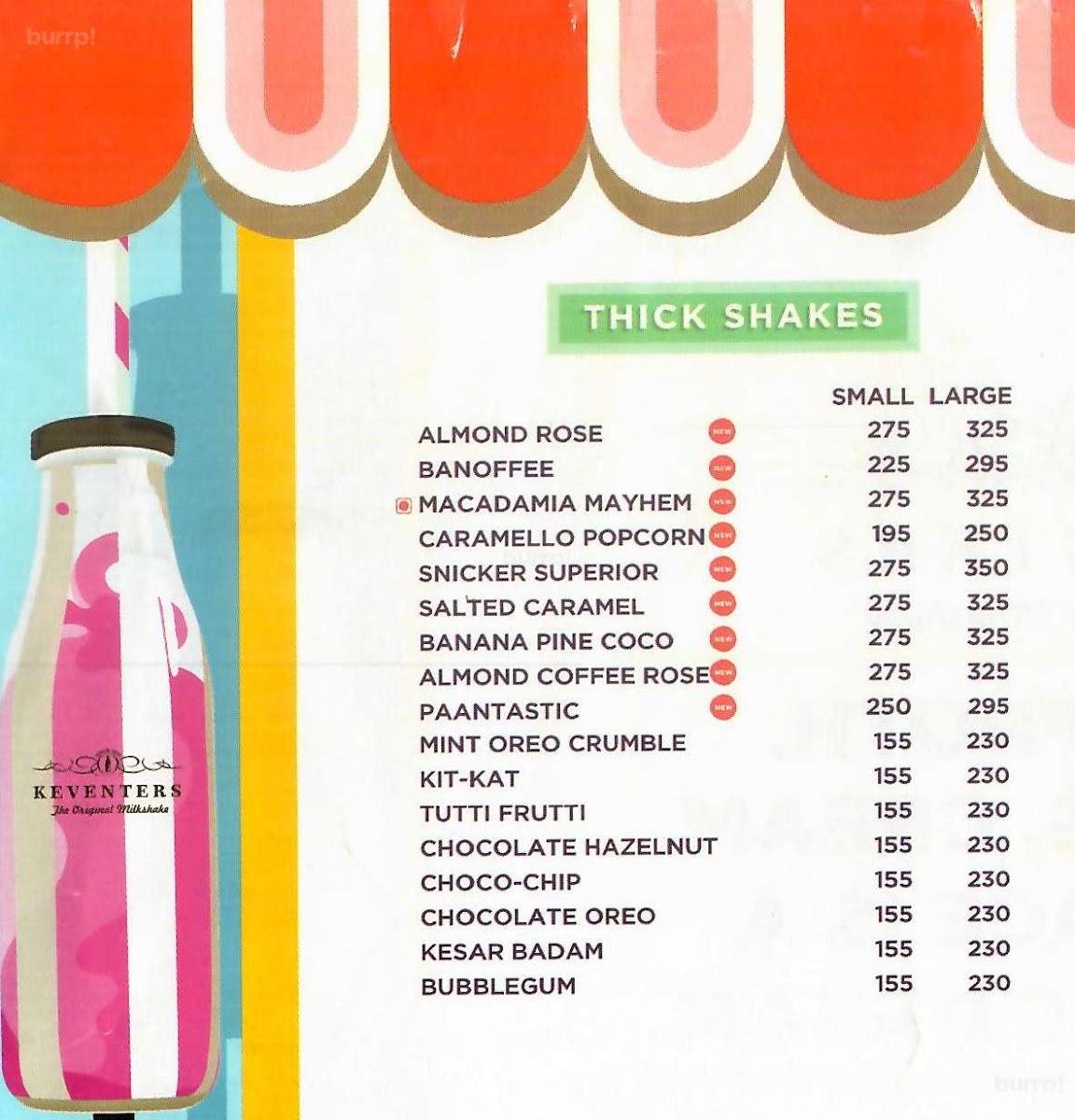Menu Keventers - Db Mall, Bhopal-2