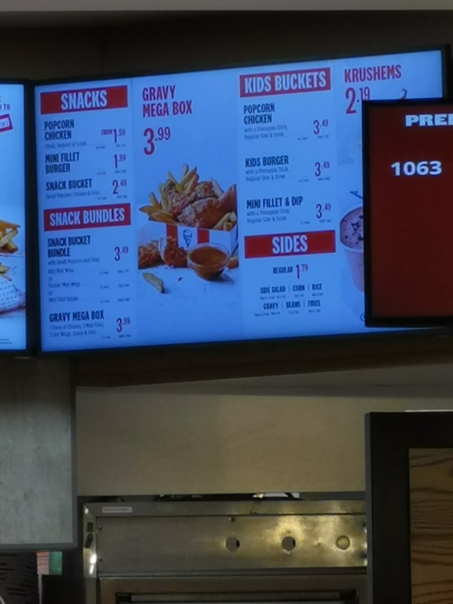 Menu Kfc Newcastle - Main Street-1