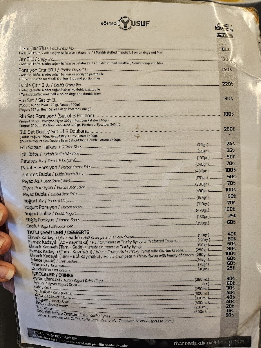 Menu Köfteci Yusuf-4