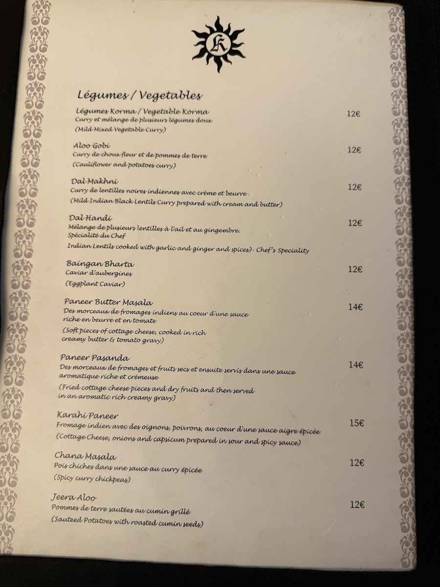 Menu Khajuraho-3