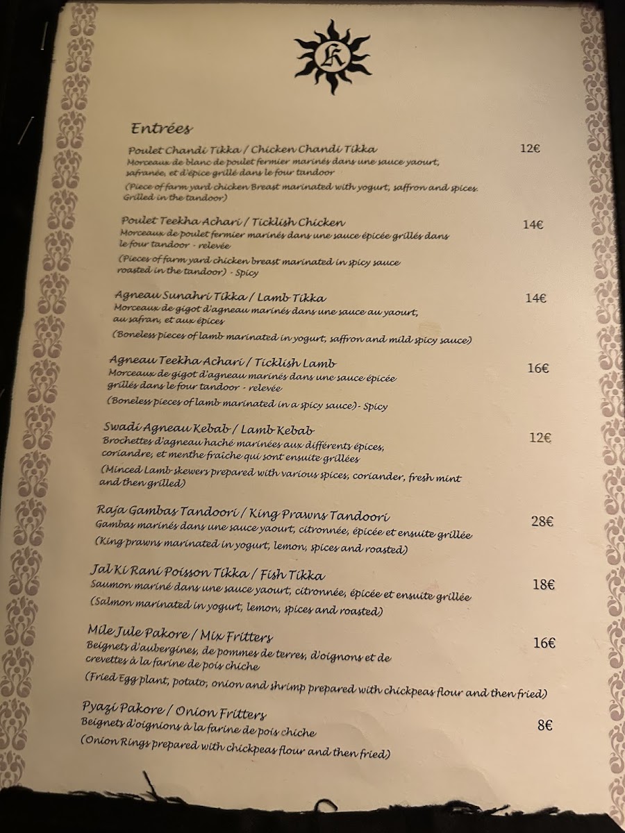 Menu Khajuraho-8