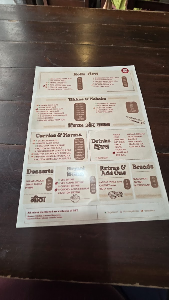 Menu Khan Chacha - Khan Market-4