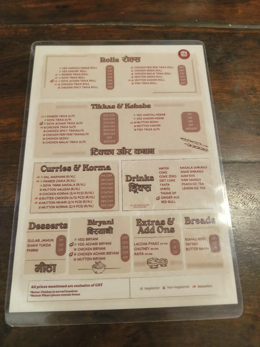 Menu Khan Chacha - Khan Market-7