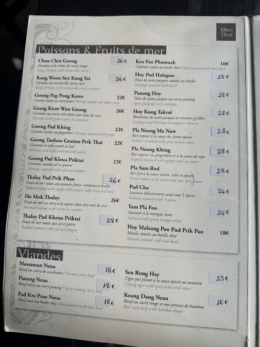 Menu Khao Thai Sévigné-4