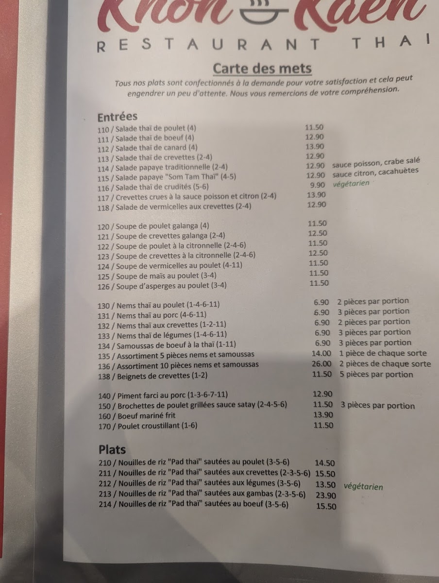 Menu Khon Kaen Thai Restaurant-10