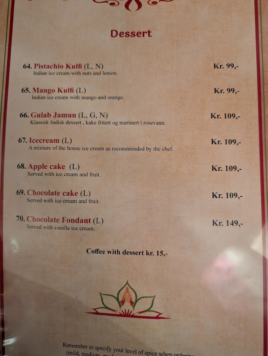 Menu Khushi Indian Cuisine - Oslo-10